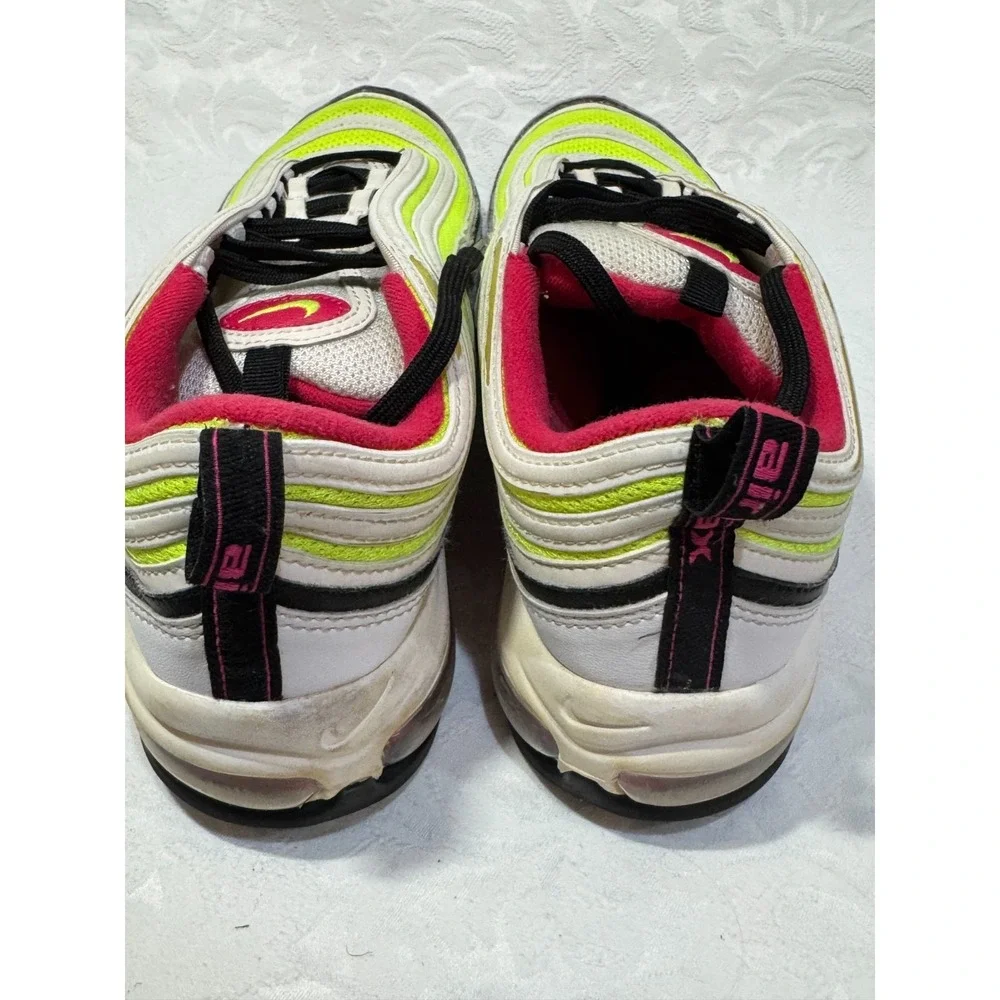 Nike Air Max 97 Neon Volt Pink Black Men 9 Running‎ Shoes CI9871-100